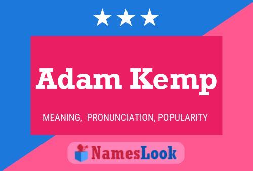 Adam Kemp 名字海报