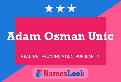 Adam Osman Unic 名字海报