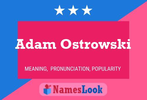 Adam Ostrowski 名字海报