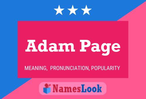 Adam Page 名字海报