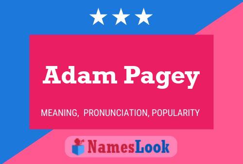 Adam Pagey 名字海报