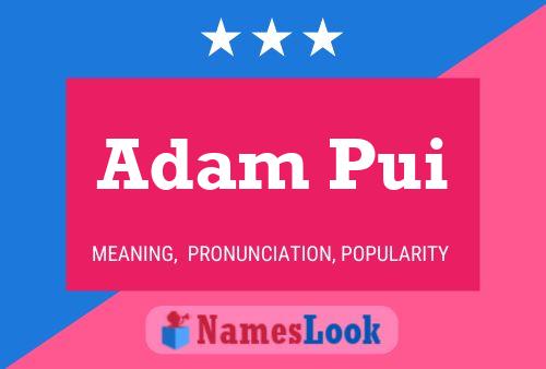 Adam Pui 名字海报