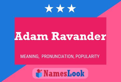 Adam Ravander 名字海报