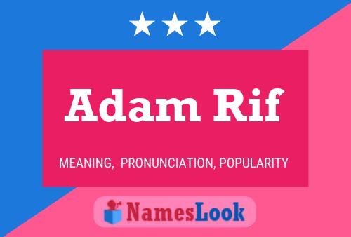 Adam Rif 名字海报