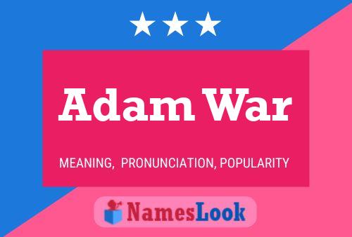 Adam War 名字海报