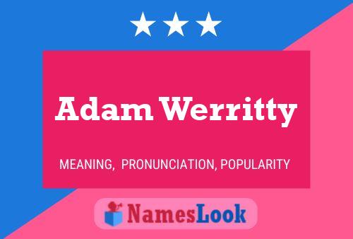 Adam Werritty 名字海报