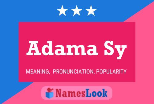 Adama Sy 名字海报