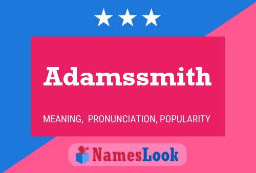 Adamssmith 名字海报