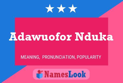 Adawuofor Nduka 名字海报