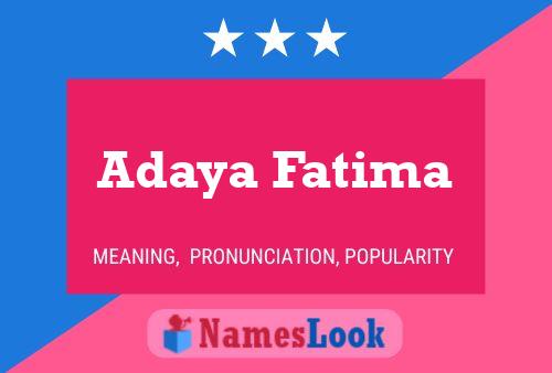 Adaya Fatima 名字海报