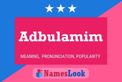 Adbulamim 名字海报