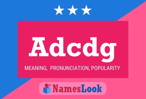 Adcdg 名字海报