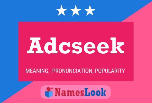 Adcseek 名字海报