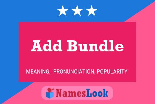 Add Bundle 名字海报