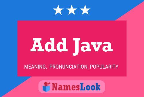 Add Java 名字海报