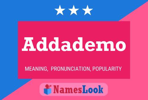 Addademo 名字海报