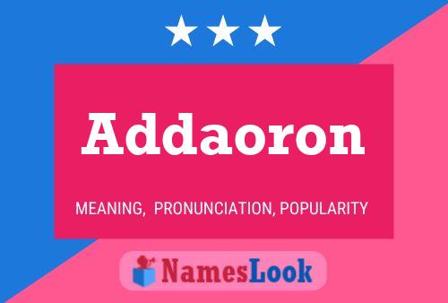 Addaoron 名字海报