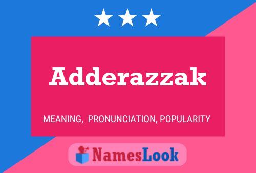 Adderazzak 名字海报