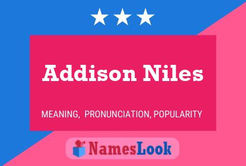 Addison Niles 名字海报