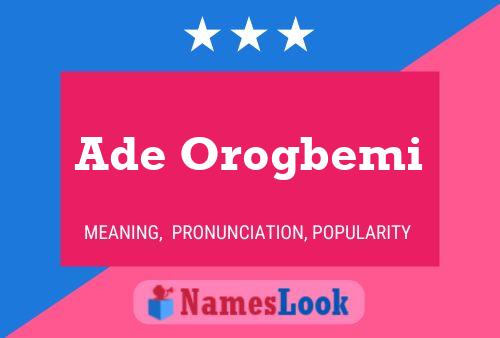 Ade Orogbemi 名字海报