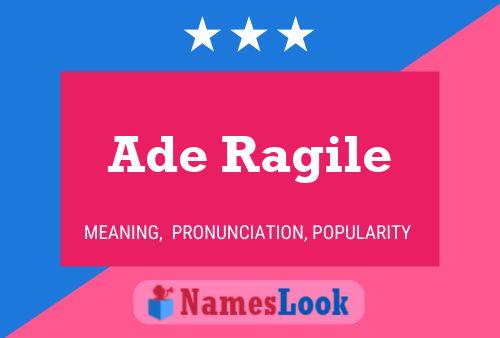 Ade Ragile 名字海报