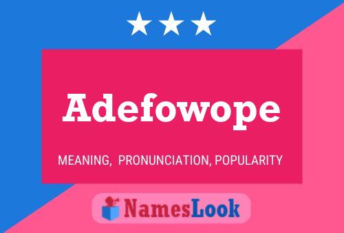 Adefowope 名字海报