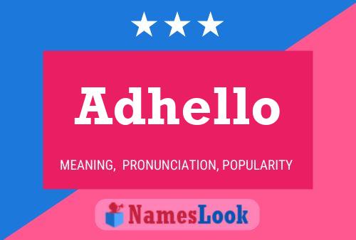 Adhello 名字海报