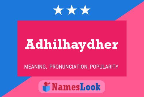 Adhilhaydher 名字海报