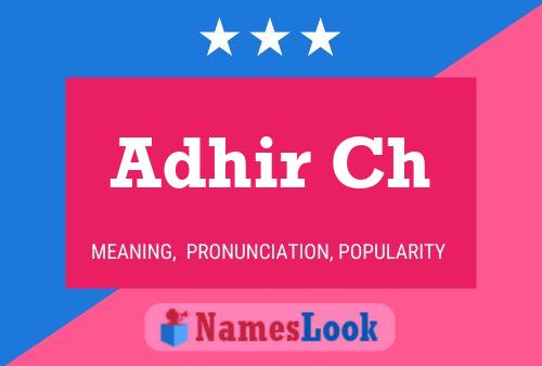 Adhir Ch 名字海报