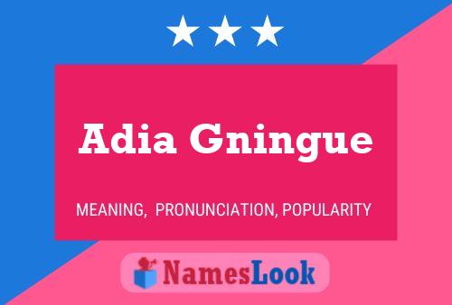 Adia Gningue 名字海报