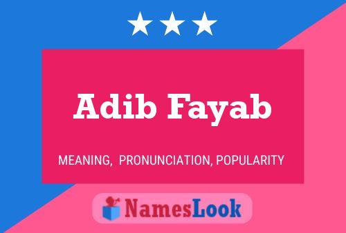 Adib Fayab 名字海报