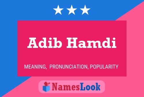 Adib Hamdi 名字海报