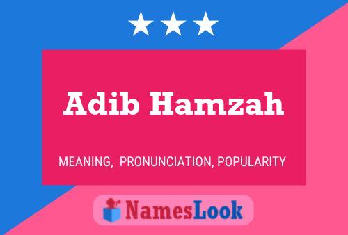 Adib Hamzah 名字海报