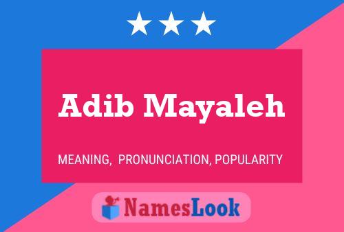 Adib Mayaleh 名字海报