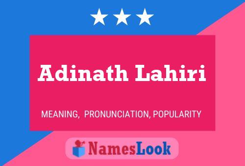 Adinath Lahiri 名字海报