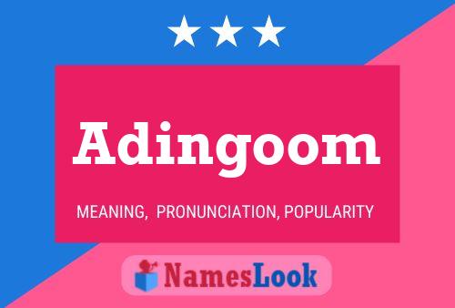 Adingoom 名字海报