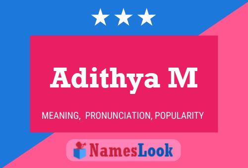 Adithya M 名字海报