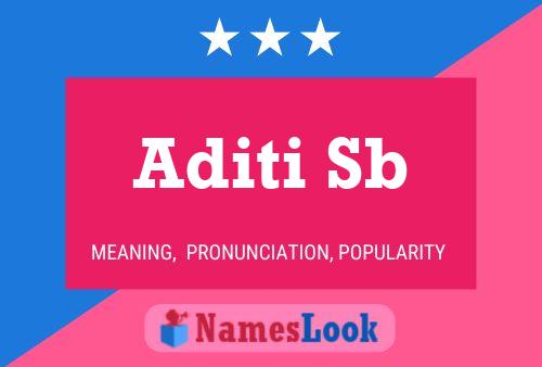 Aditi Sb 名字海报