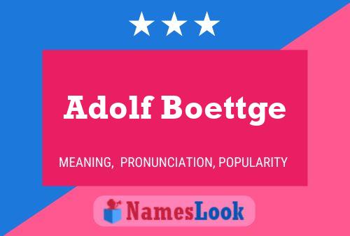 Adolf Boettge 名字海报