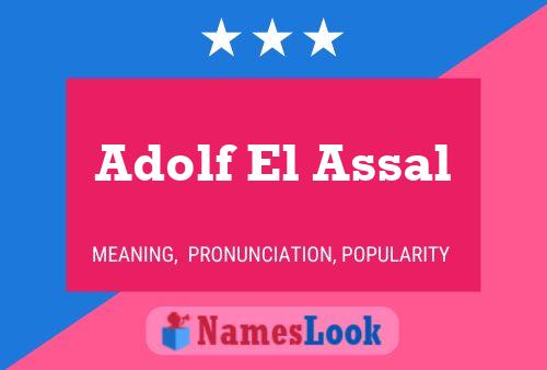 Adolf El Assal 名字海报