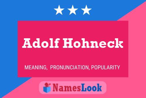 Adolf Hohneck 名字海报