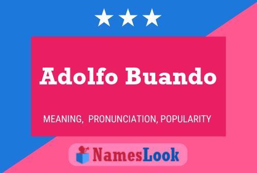 Adolfo Buando 名字海报