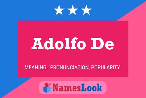 Adolfo De 名字海报