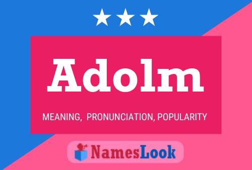 Adolm 名字海报