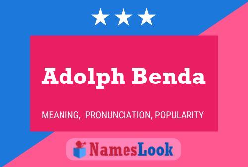 Adolph Benda 名字海报