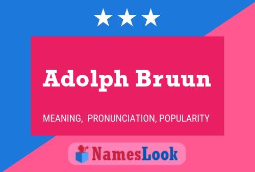 Adolph Bruun 名字海报