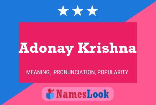 Adonay Krishna 名字海报