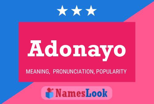 Adonayo 名字海报