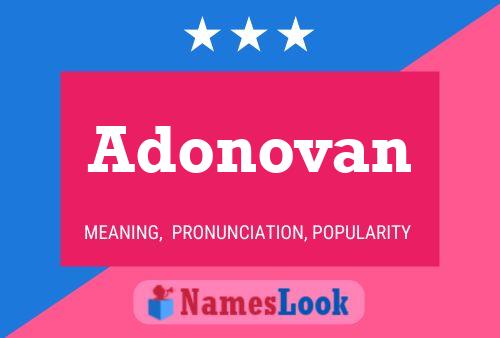 Adonovan 名字海报