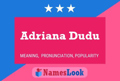 Adriana Dudu 名字海报